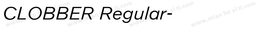CLOBBER Regular字体转换